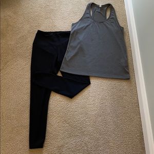 SET Tesla Yoga Pants AND Under Armour Tank
